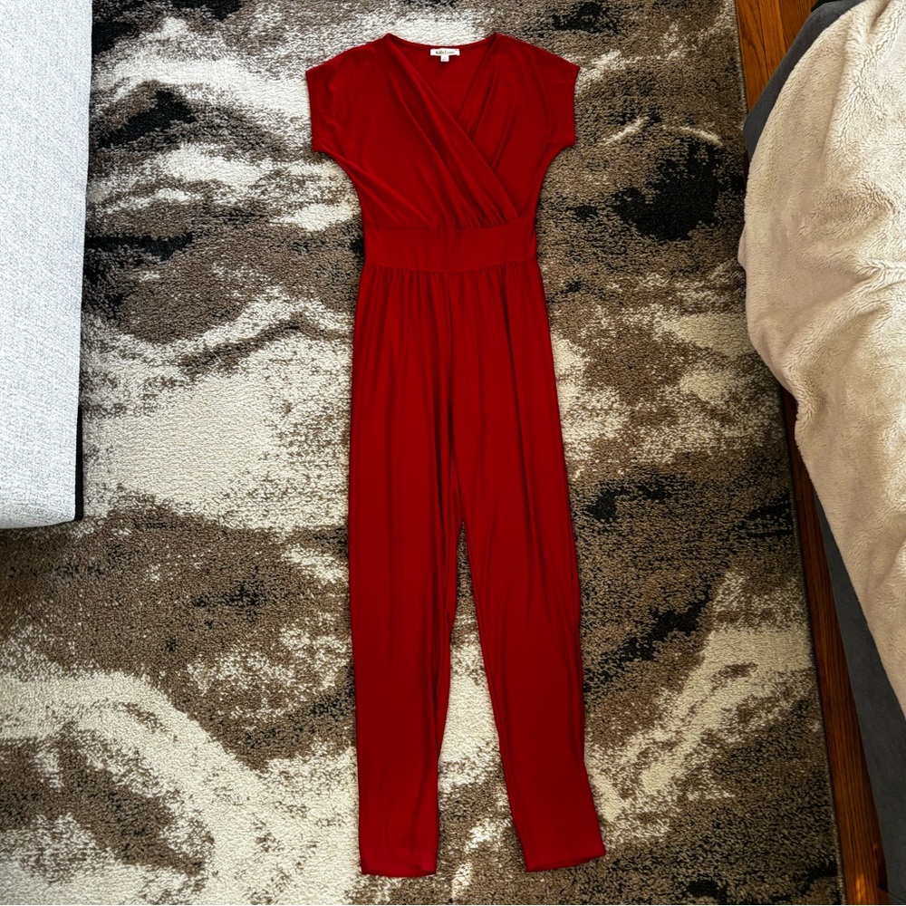 Rolla Coster V-Neck Red Jumpsuit